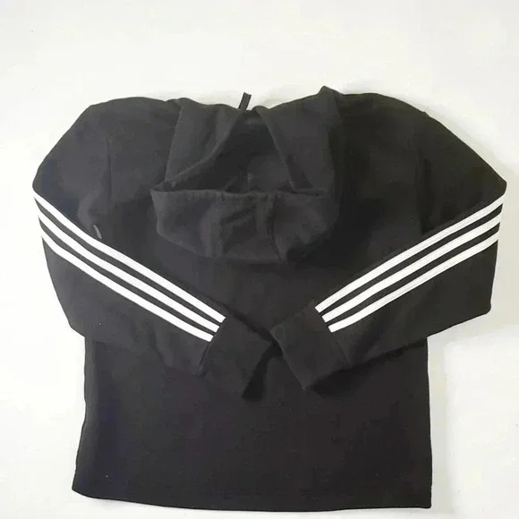 Adidas Hooded Sweetshirt Original Black& white with Graphic sz M - Picture 6 of 7